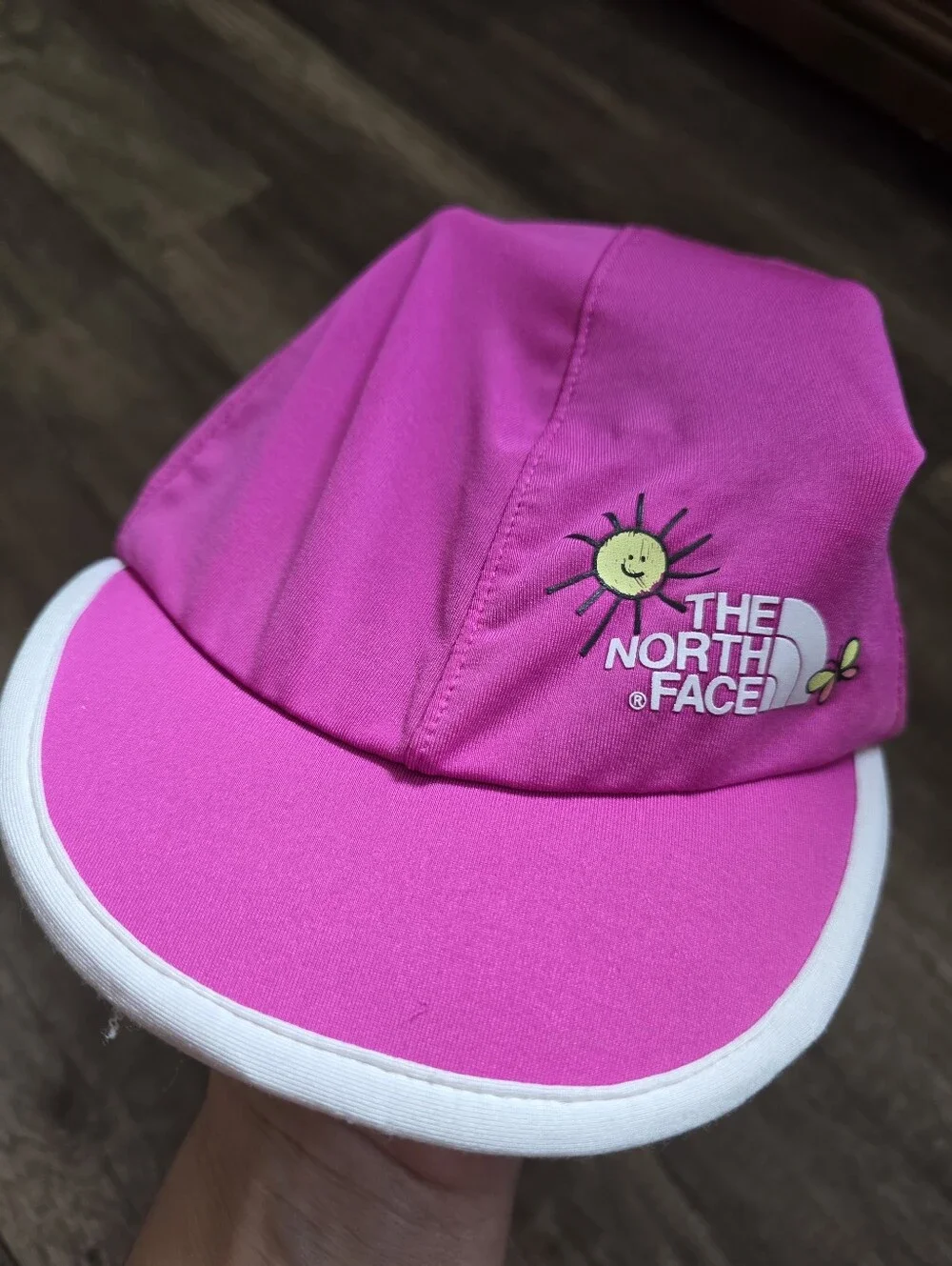 The North Face BABY INFANTS Y2K Kids Pink Sun Brim Hat with Neck Flap